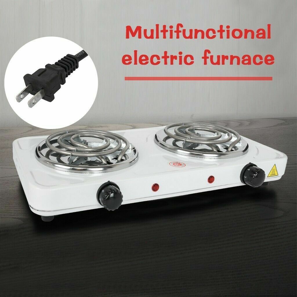 Electric Hot Plate Stove Countertop Double Burner Cooktop 2000W - Fresh Stock Dated February 2026
