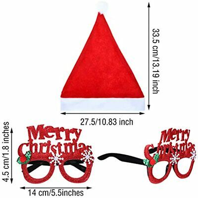 BBTO 18 Pieces Christmas Costume Decorations Glitter Glasses Eyeglasses Frame - Fresh Stock Dated February 2026