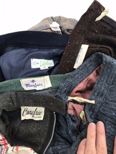 7 VTG Wool Skirts XS 1950s-60s Repair Restore Theatre Waist 24-26