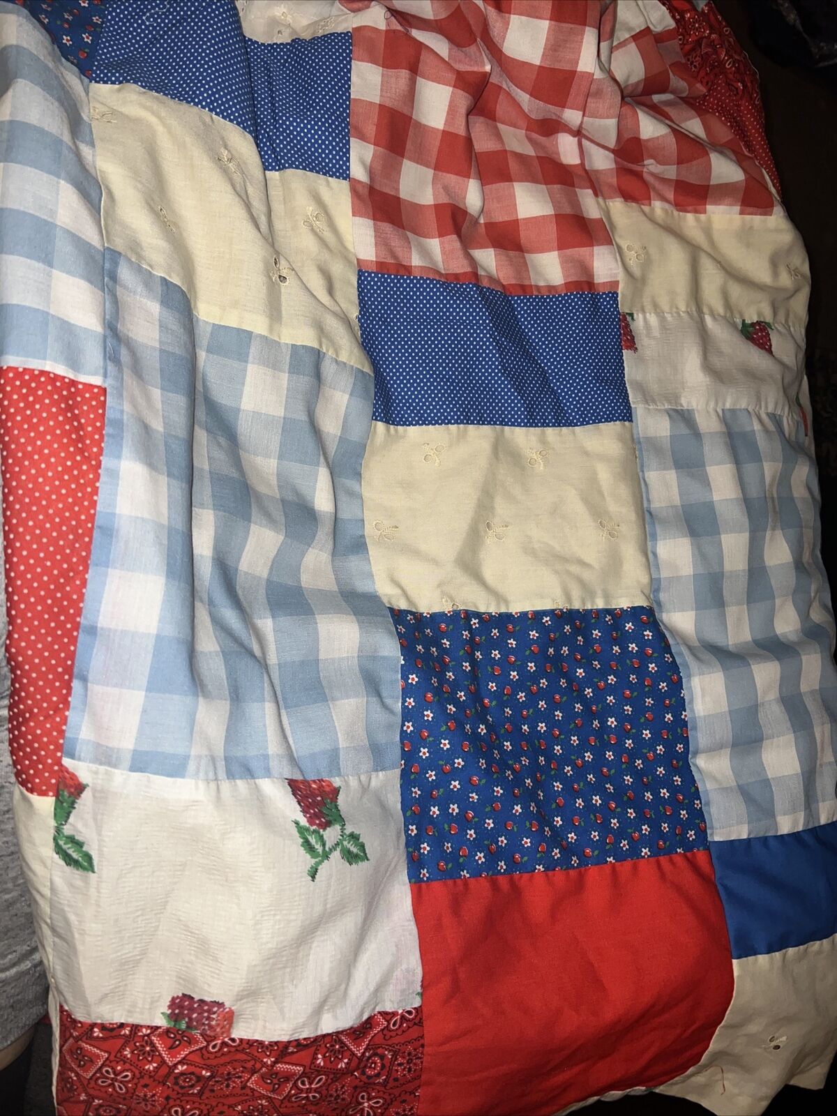 Vintage 70s Prairie Boho Patchwork Hippie Long Skirt - Fresh Stock Dated March 2026