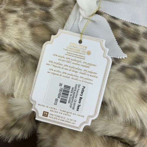 Pottery Barn Teen Faux Fur Lounge Around Pillow Cover Leopard 22.5” x 22” x 19” - Fresh Stock Dated December 2025