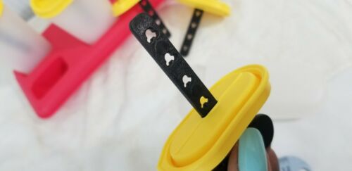 Disney Mickey Mouse Popsicle Fudgsicle Maker Mold Set Of 5 Cups With 7-sticks - Fresh Stock Dated February 2026