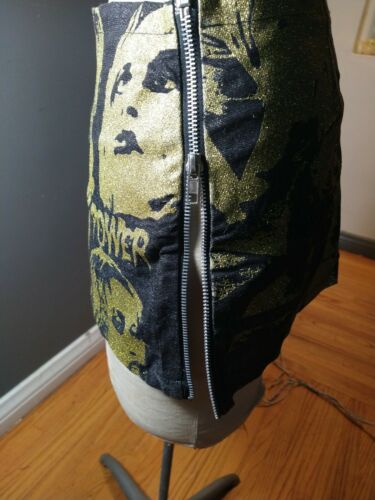 Vintage Glamhead Mini Skirt Iggy Pop Raw Power Vintage 1980s 1990s Punk Rock S - Fresh Stock Dated December 2025