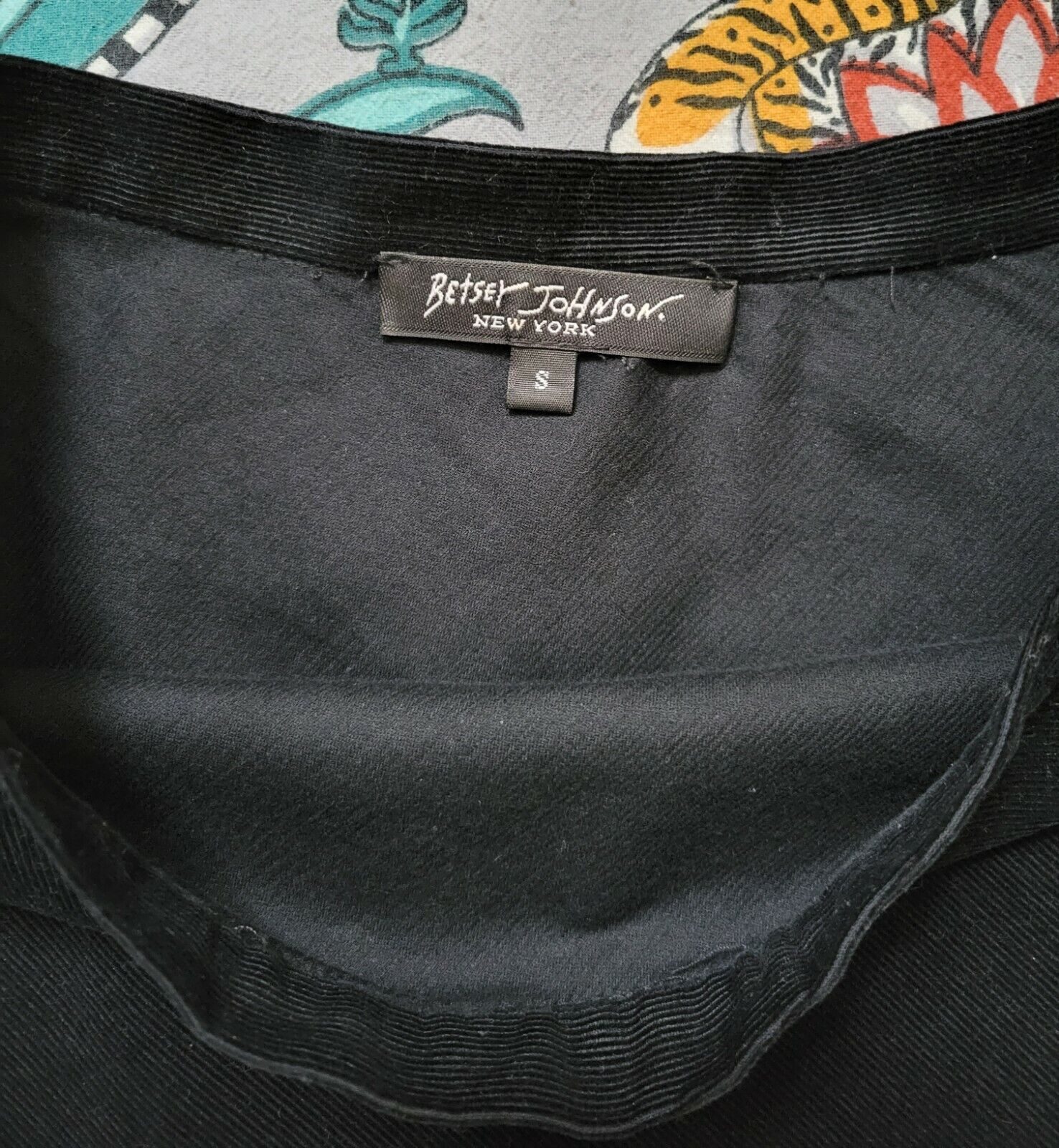 Betsey Jonhson vintage 90s 00s black corduroy maxi circle skirt A line XS S 25.5 - Fresh Stock Dated March 2026