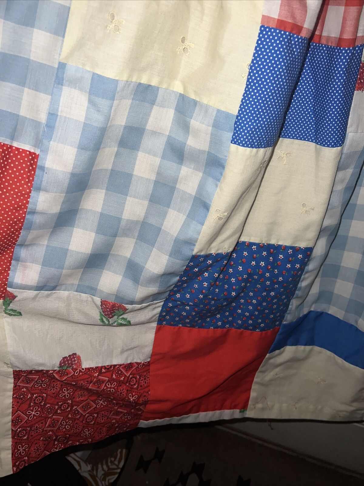 Vintage 70s Prairie Boho Patchwork Hippie Long Skirt - Fresh Stock Dated March 2026