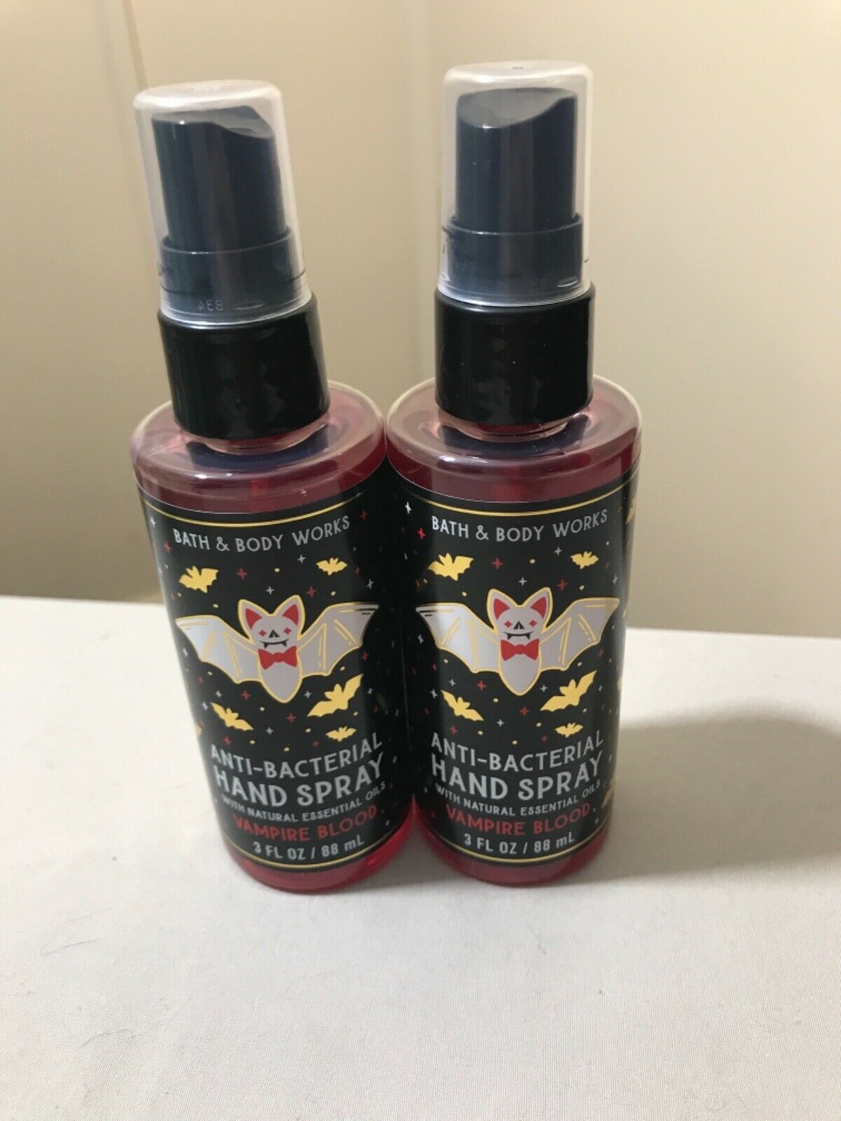 X2 Bath & Body Works VAMPIRE BLOOD Anti-Bacterial Hand Spray NEW - Fresh Stock Dated February 2026