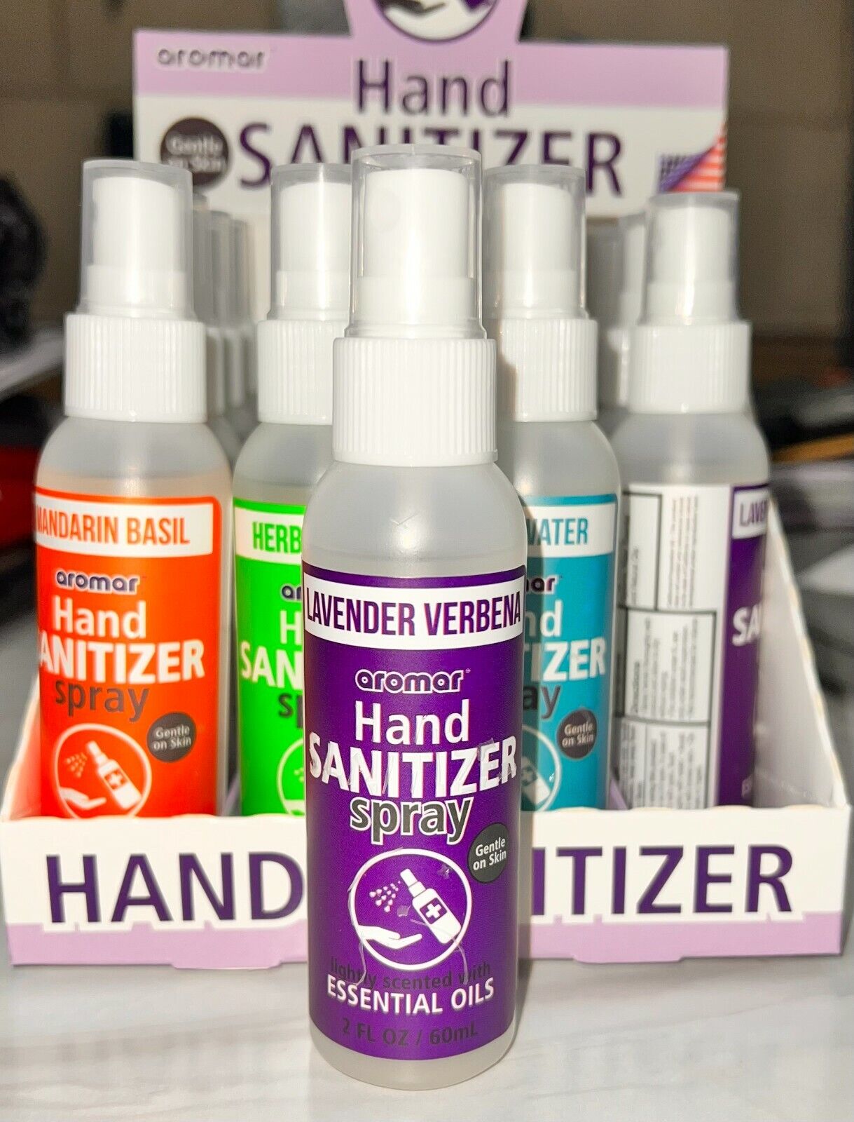 5X/16X Hand Sanitizer Lightly Scented+Essential Oils 2FL OZ Spray 70%-FREE SHIP! - Fresh Stock Dated February 2026