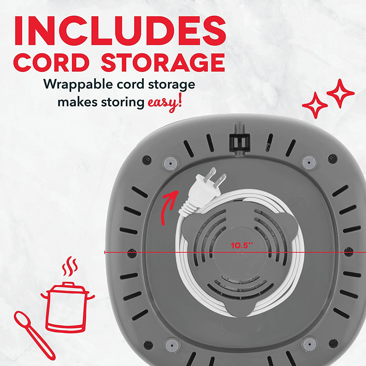 DASH Everyday Electric Cooktop with Infrared Heating, 5 Temperature Settings wit - Fresh Stock Dated February 2026