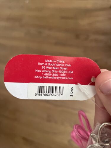 Bath & Body Works PocketBac Scrubs Lanyard Holder - Pink - Fresh Stock Dated February 2026