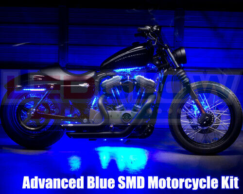 LEDGlow 14pc Advanced Blue LED Flexible Motorcycle Accent Neon Light Kit - Fresh Stock Dated February 2026
