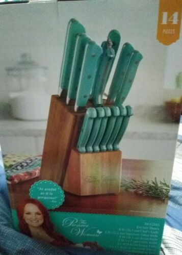Turquoise Cutlery Set 14-Piece Pioneer Woman Frontier Collection Cutlery Set NEW - Fresh Stock Dated December 2025