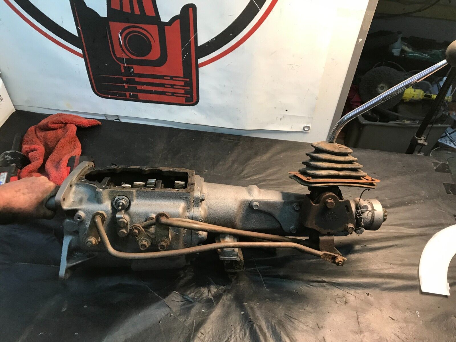 1971-73 Torino Top Loader 4-Speed transmission w Original hurst Shifter - Fresh Stock Dated February 2026