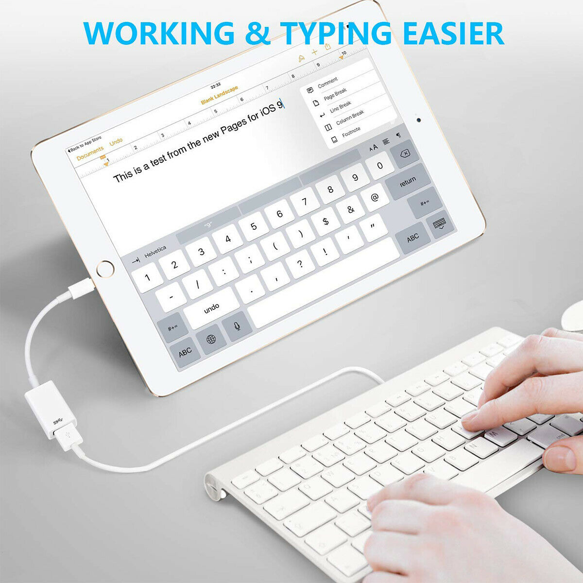 iOS OTG USB Adapter for Apple iPad 4 5 6 7 8, Mini 3 4 5, Air 1 2 3, Pro 1 2 - Fresh Stock Dated February 2026