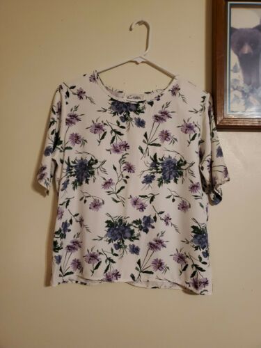 Women's Vintage Cristin Stevens Purple Floral Midi Skirt Set S Boho 90s - Fresh Stock Dated February 2026