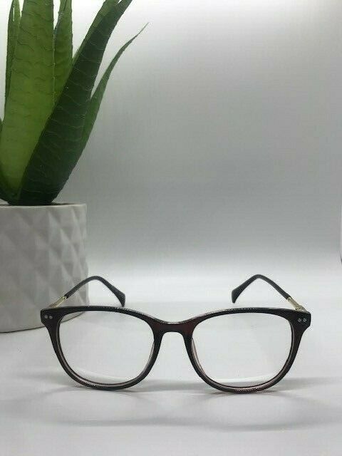 Women's Costume Dress Up Cute Fashion Round Design Glasses, Brown/Gold Frame - Fresh Stock Dated February 2026