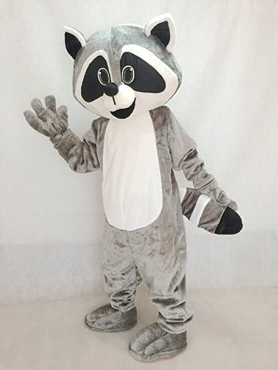 Robbie Raccoon with White Belly Mascot Costume school mascot costumes - Fresh Stock Dated February 2026