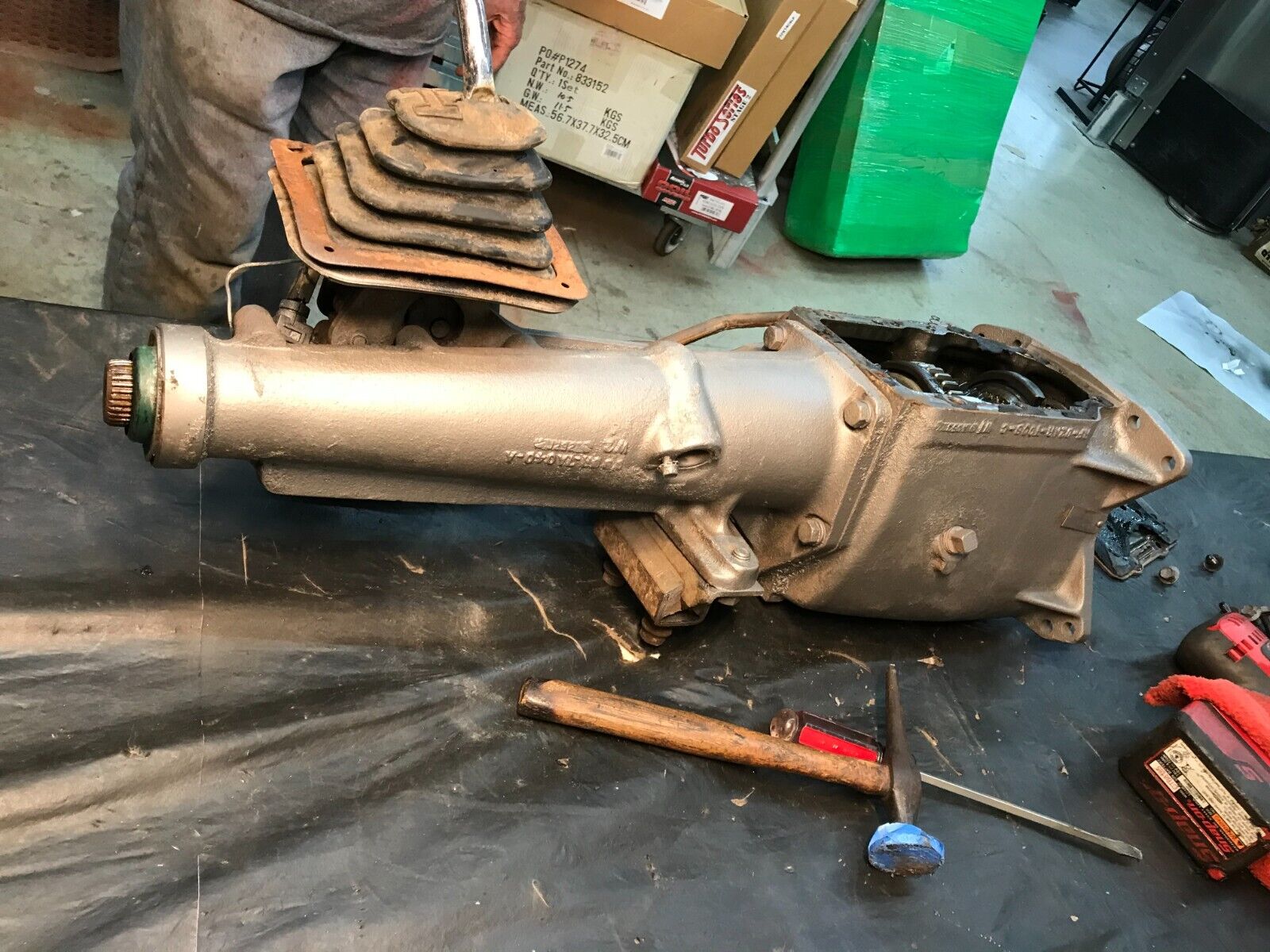 1971-73 Torino Top Loader 4-Speed transmission w Original hurst Shifter - Fresh Stock Dated February 2026