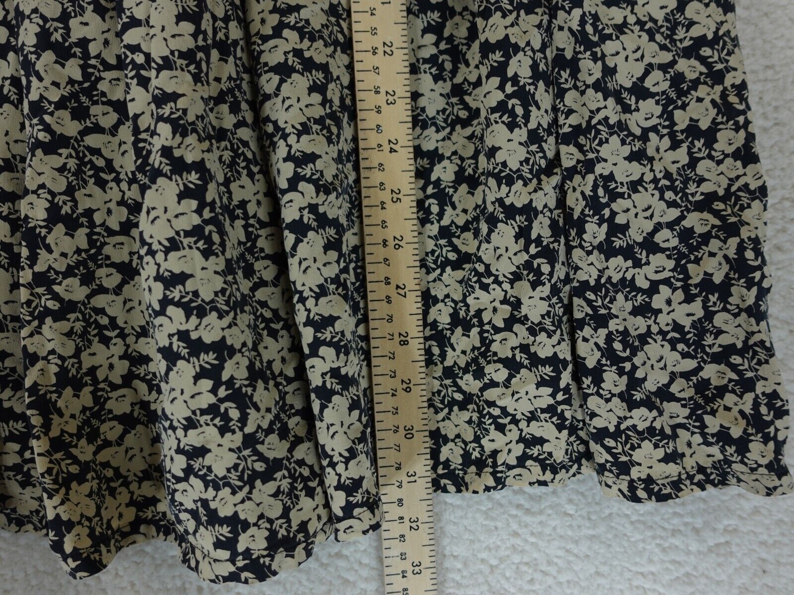 Vintage Talbots Midi Casual Side Zip Waist A Line Pleated Skirt 12 Floral Print - Fresh Stock Dated March 2026