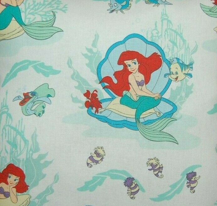 DISNEY HANDMADE PRINCESS ARIEL / LITTLE MERMAID TRAVEL CUDDLE  PILLOW - Fresh Stock Dated December 2025