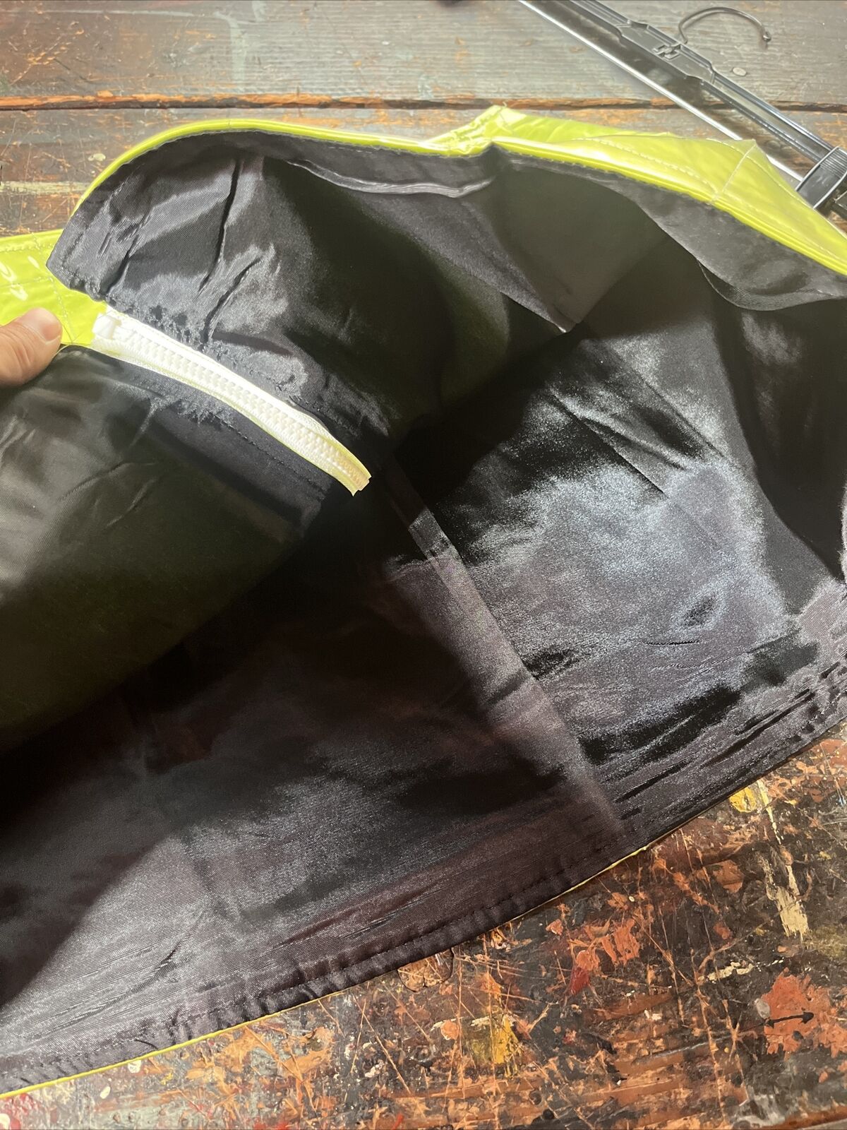 vintage green plastic raver skirt 1990’s y2k sporty large - Fresh Stock Dated March 2026