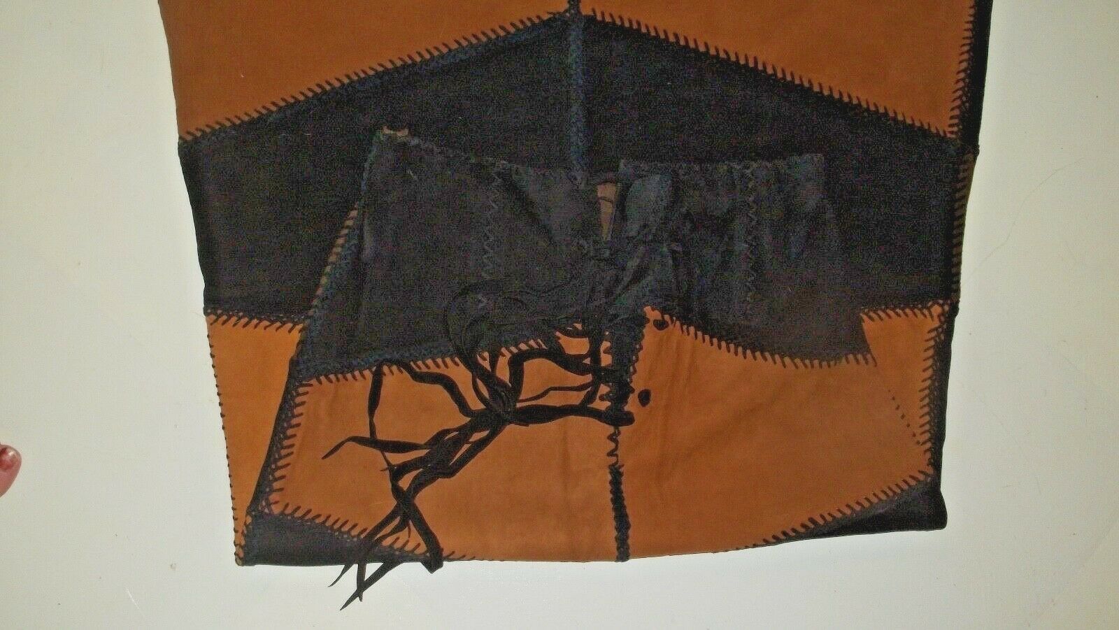 Vintage Long Leather Skirt Hippie Western Boho Mexico ropa de piel NOS c.1970's - Fresh Stock Dated December 2025