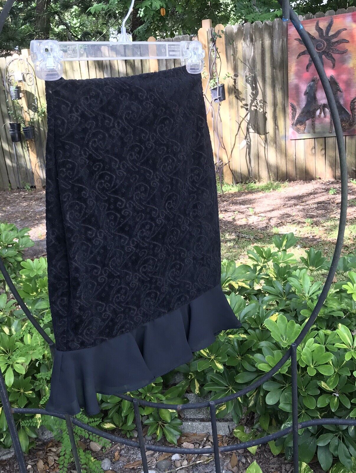 VINTAGE 90s CONTEMPO Little Black Velvet Ruffled Skirt Sexy! Size XS/S Rare Find - Fresh Stock Dated March 2026