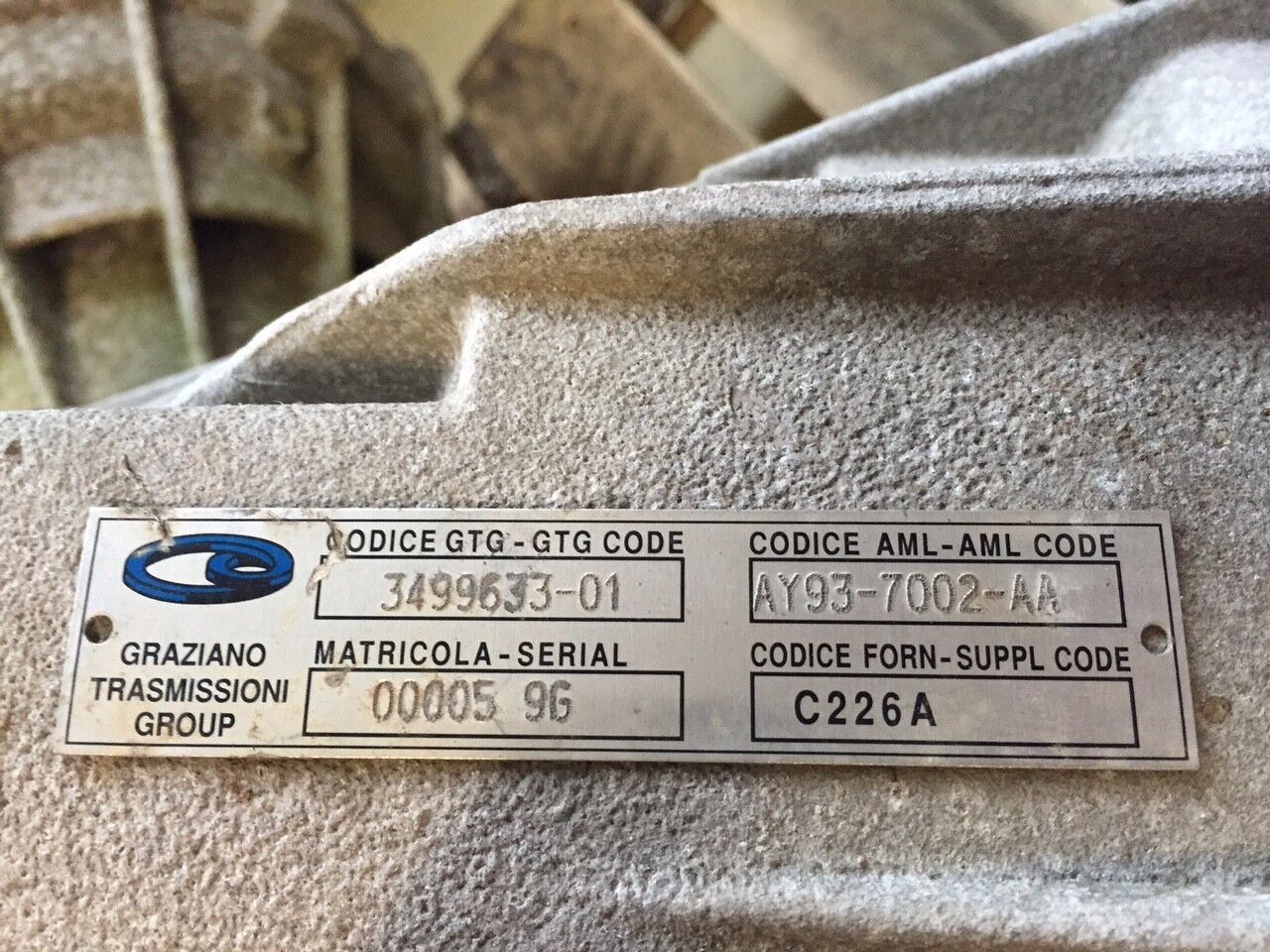 Aston Martin AY93-7002-AA 6 speed transaxle gearbox for One-77 - Fresh Stock Dated February 2026