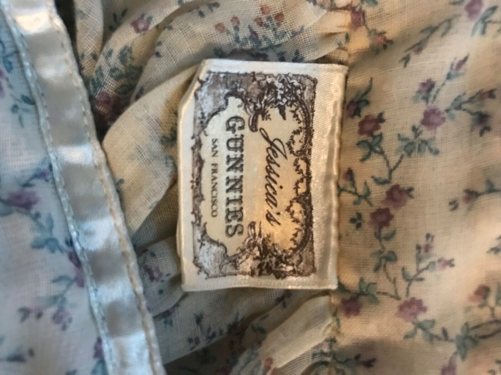 1970s Gunne Sax skirt creme floral - Fresh Stock Dated February 2026