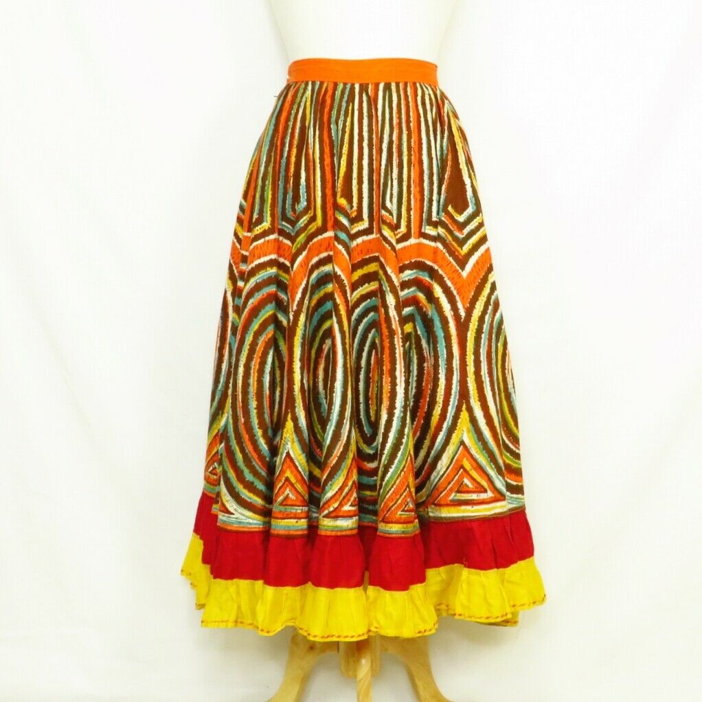 Vintage Boho Circle Skirt Size XS AS IS Needs Repair - Fresh Stock Dated February 2026