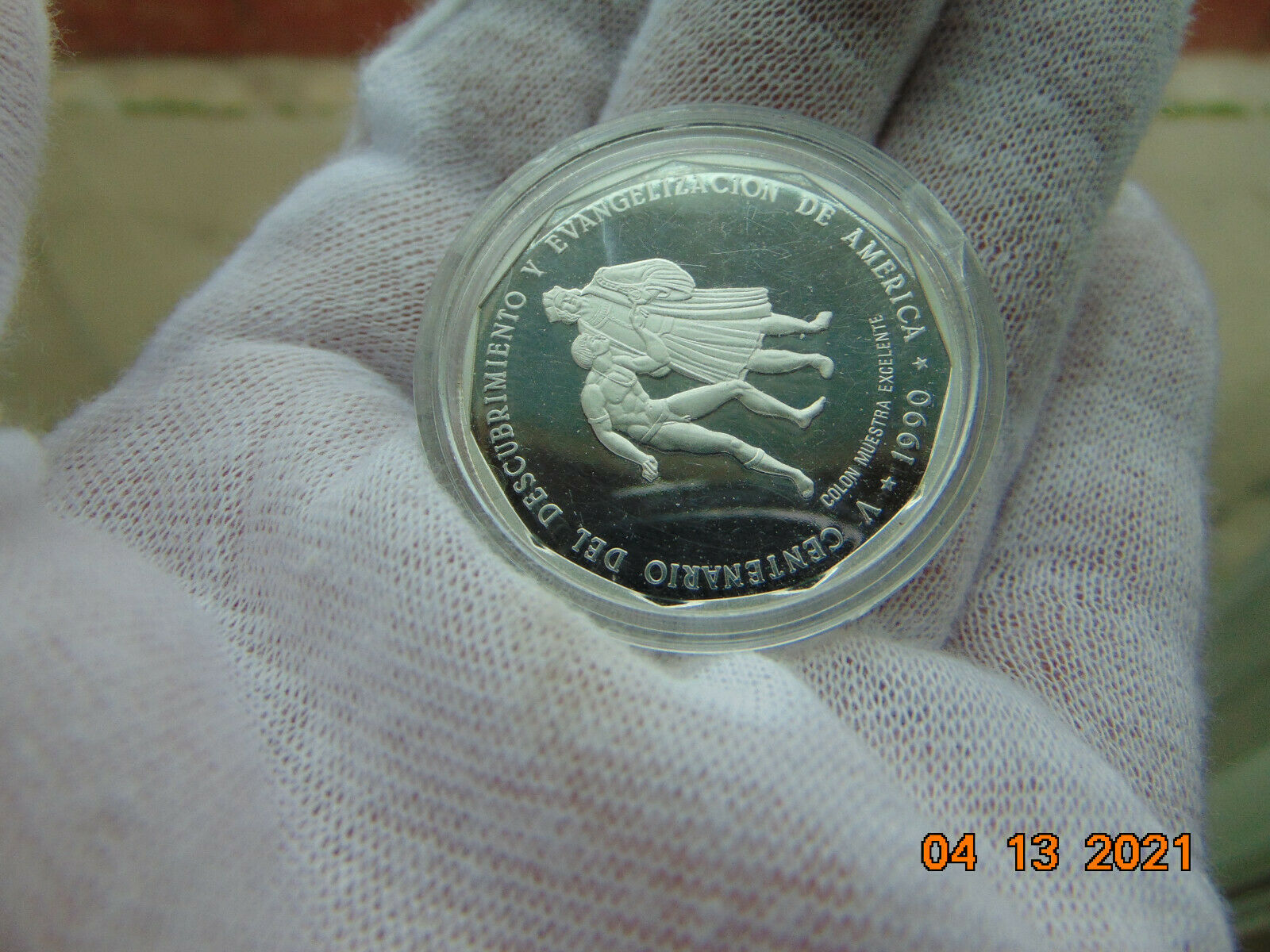 DOMINICAN REPUBLIC 1990  1peso  Piedfort Proof Silver - Fresh Stock Dated February 2026