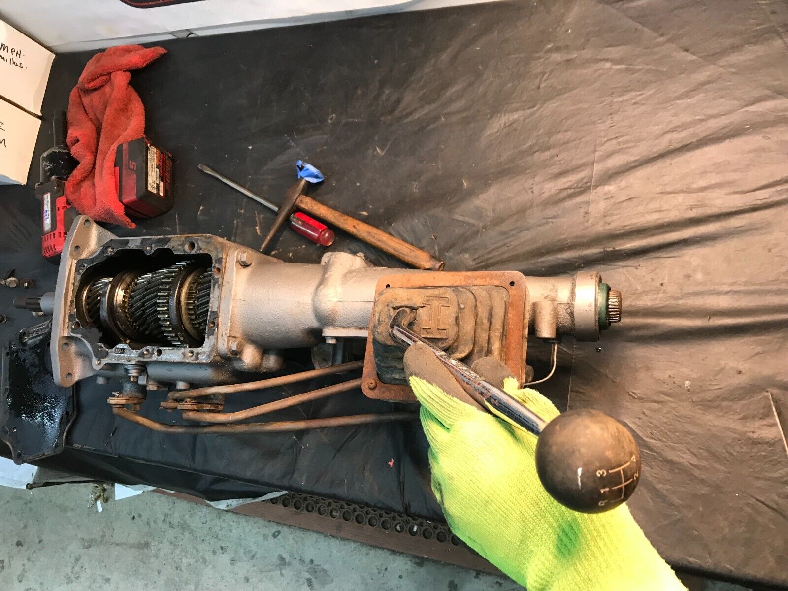 1971-73 Torino Top Loader 4-Speed transmission w Original hurst Shifter - Fresh Stock Dated February 2026