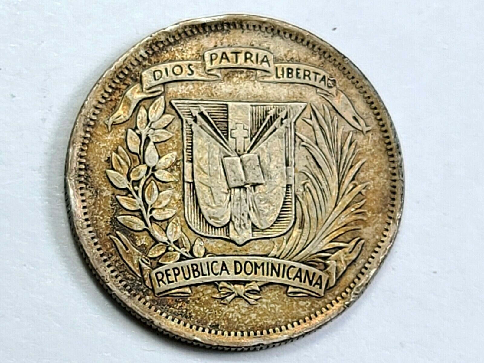 1937 Dominican Republic Silver 1/2 Half Peso ☆Low 500K Mintage☆  BXD5 - Fresh Stock Dated December 2025