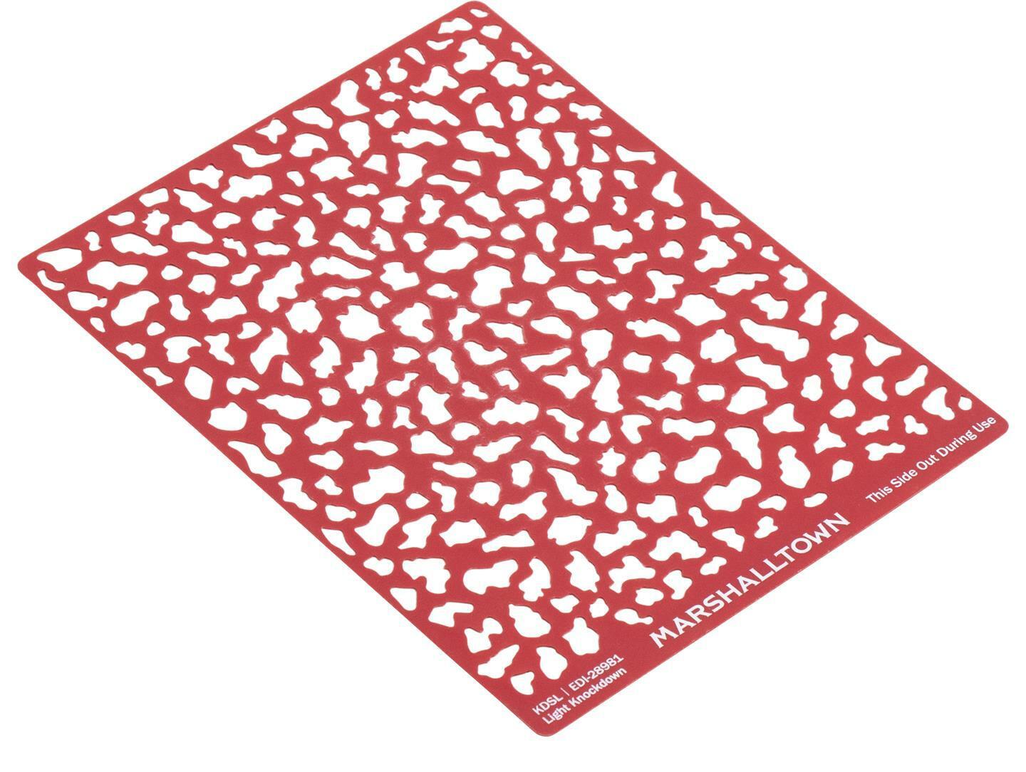 MARSHALLTOWN Knockdown Texture Stencils - Various Texture Sizes - Fresh Stock Dated February 2026