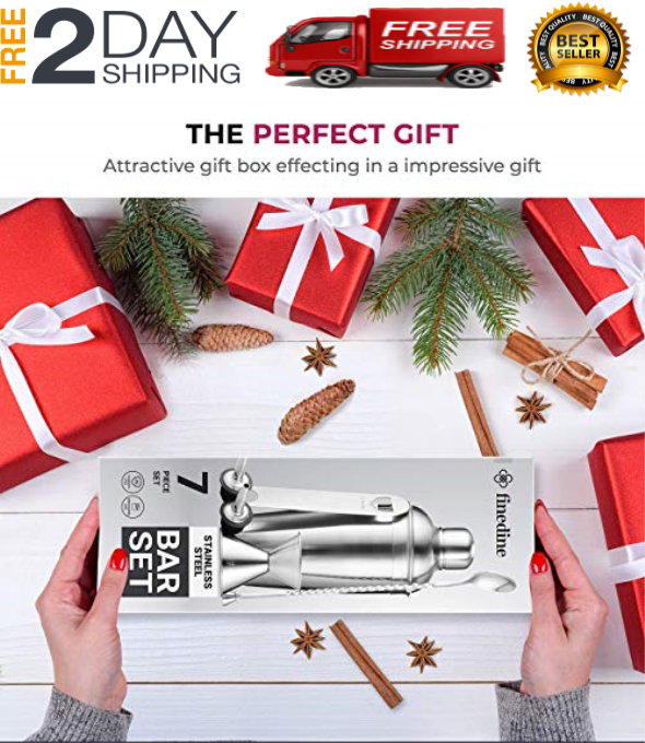 Set Para Preparar Y Mezclar Cocteles Vaso Mezclador,Cuchara Medidor Recetas-NEW - Fresh Stock Dated December 2025