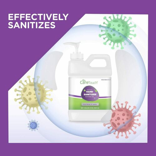 Care Touch Instant Hand Sanitizer Gel with Vitamin E and Aloe Vera, 2 Gallon - Fresh Stock Dated February 2026