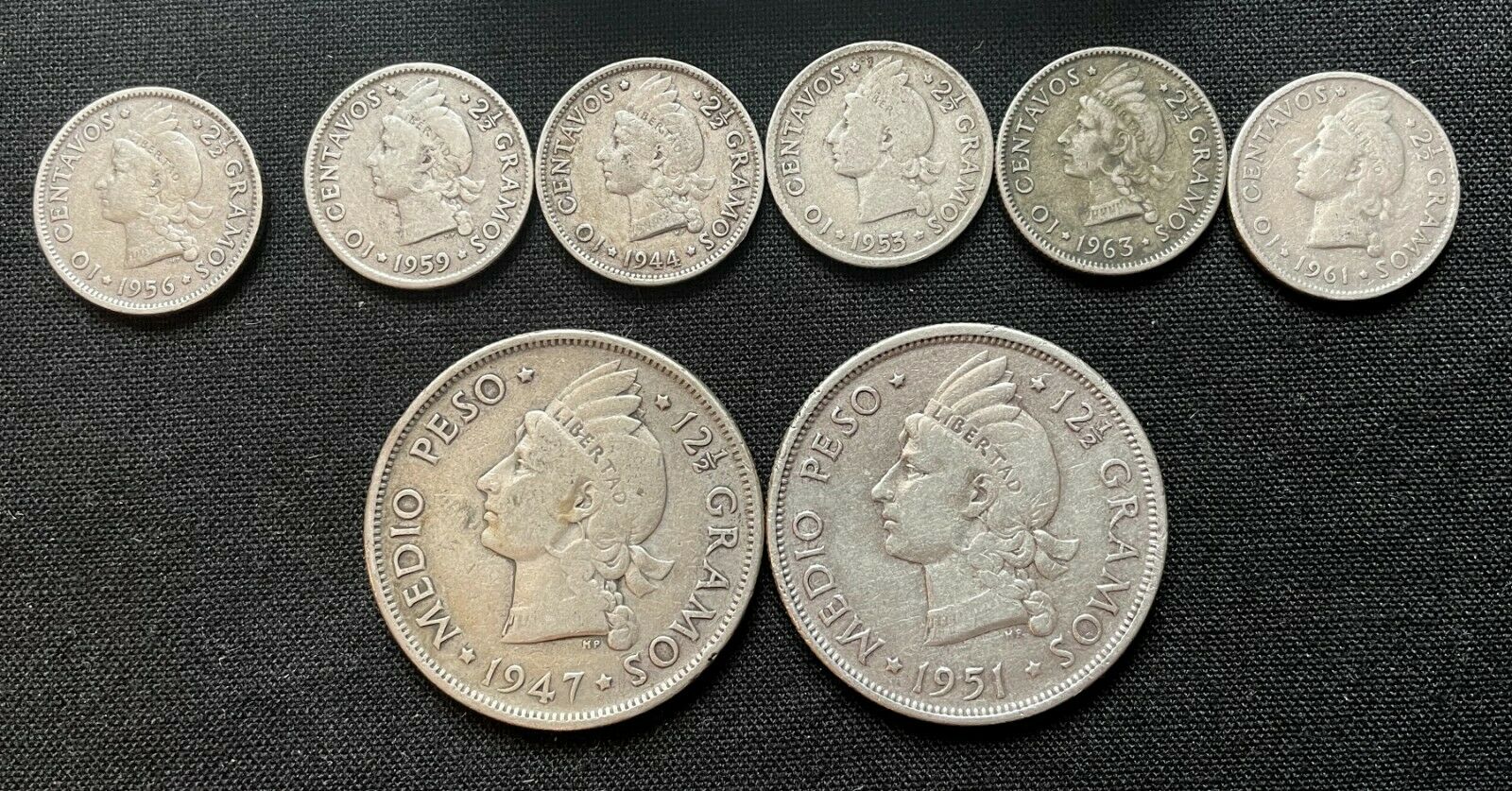 1952 Dominican Republic Silver Peso NGC MS 63 - 9 Coin Lot - See Description - Fresh Stock Dated February 2026