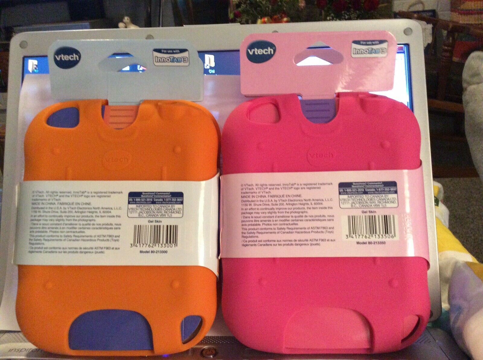 Vtech Innotab 3 Gel Skin Case Cover Orange or Pink Ages 3-9 - Fresh Stock Dated February 2026