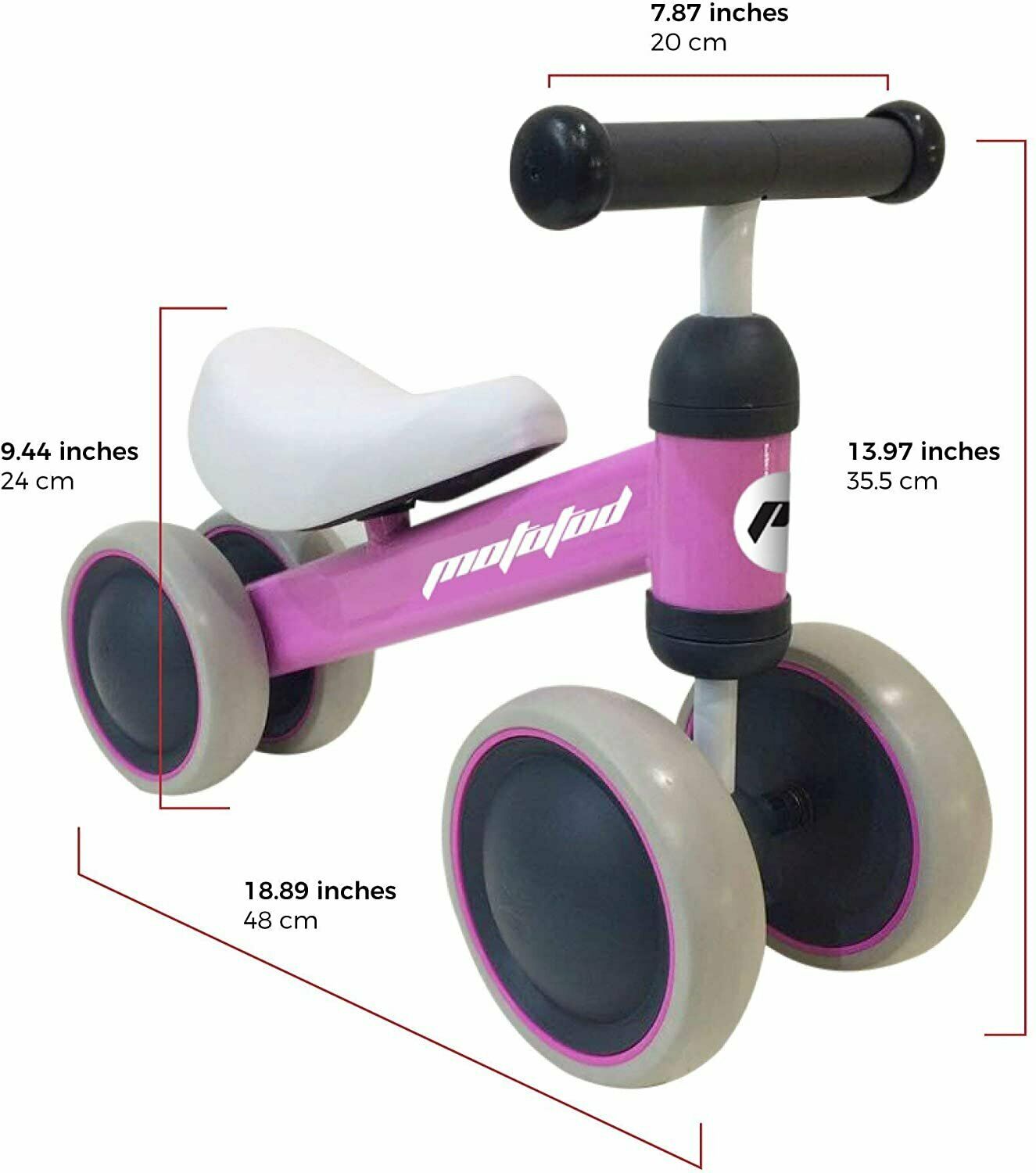 MotoTod Mini Baby and Toddler Balance Bike - No-Pedal - (10mo - 2yr) - Fresh Stock Dated February 2026