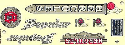 DECALS BICYCLE STICKERS BIKE VINTAGE PARTS HERCULES SPORT GOODS CYCLING ENGLAND - Fresh Stock Dated December 2025