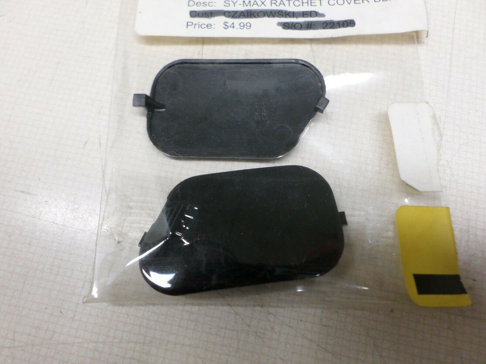 NEW OLD STOCK HJC SY-MAX HELMET BLACK RATCHET COVER SET PART# 59-9725A - Fresh Stock Dated February 2026