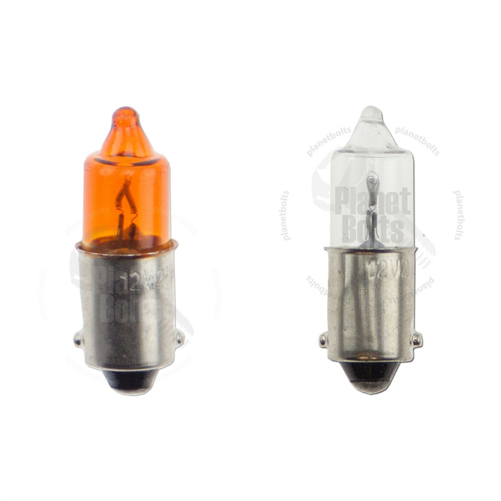 Amber 4x Light Bulb Turn Signal Blinker Single Filament Glass BA9S T4W 21W - Fresh Stock Dated February 2026