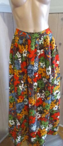 Vintage Skirt Mod Hippie Hippy Artsy Flowers Boho 60s 70s Psychedelic - Fresh Stock Dated February 2026