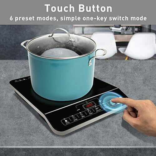 Induction Hob Portable Digital Hot Plate Electric Touch Control Child Lock Timer - Fresh Stock Dated February 2026