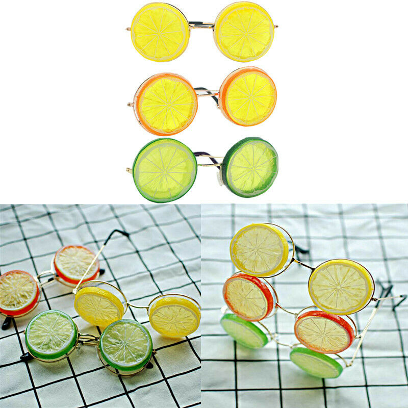 Funny Hot Lemon Eyeglasses DIY Beach Photography Studio Props Fruit Eye Glasses - Fresh Stock Dated February 2026