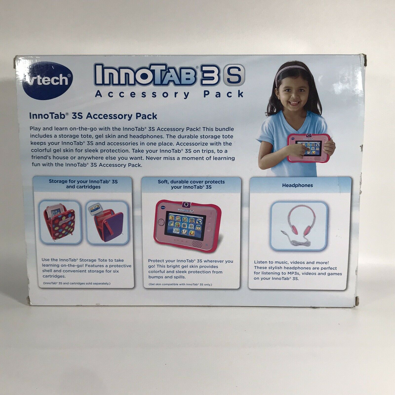 Vtech Innotab 3s Accessory Pack Pink Polka Dot Gel Skin Headphones Storage Tote - Fresh Stock Dated December 2025