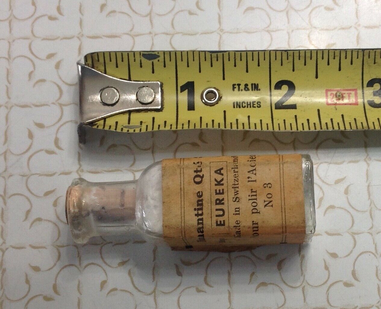 Old Bottle of Eureka Diamantine #3 Polish Powder Swiss Watch Repair for Jewelers - Fresh Stock Dated February 2026