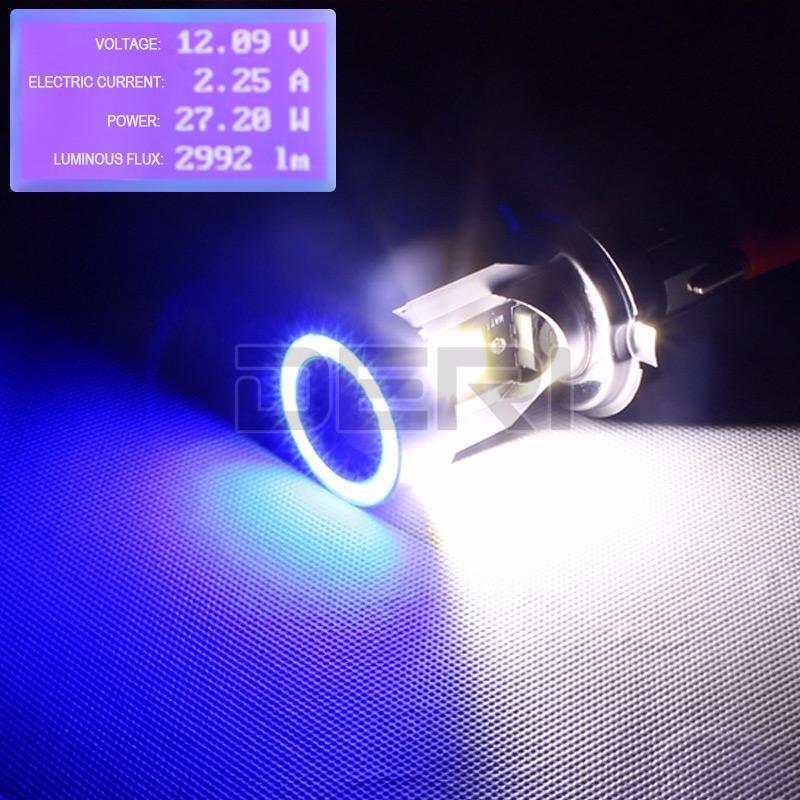 1X 25W H4 HB2 9003 Motorcycle LED Headlight Bulb Blue Halo Angel Eyes Hi/Low US - Fresh Stock Dated February 2026