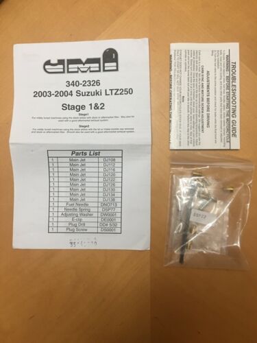 umi 340-2326 carburetor carb jet kit 2003-2004 suzuki ltz250 ltz 250 stage 1 -2 - Fresh Stock Dated February 2026