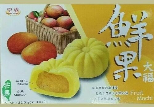 Royal Family Daifuk Japanese Dessert Fruit Mochi Rice Cake Mango Flavor - Fresh Stock Dated December 2025