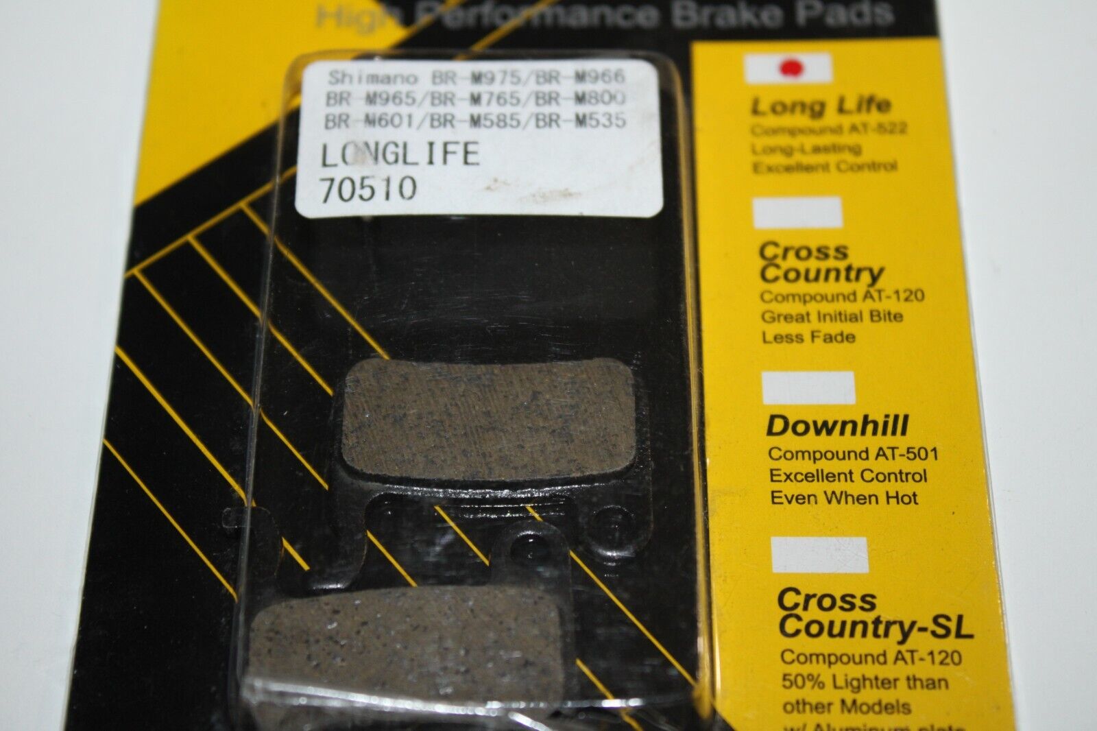 Yokozuna Bicycle Disc Brake Pads Shimano BR-M975-535 AT-522 70510 Free Shipping! - Fresh Stock Dated February 2026